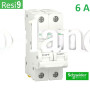 Автоматический выключатель 2Р 6А, C, 6кА, Schneider Electric RESI9 (R9F12206)